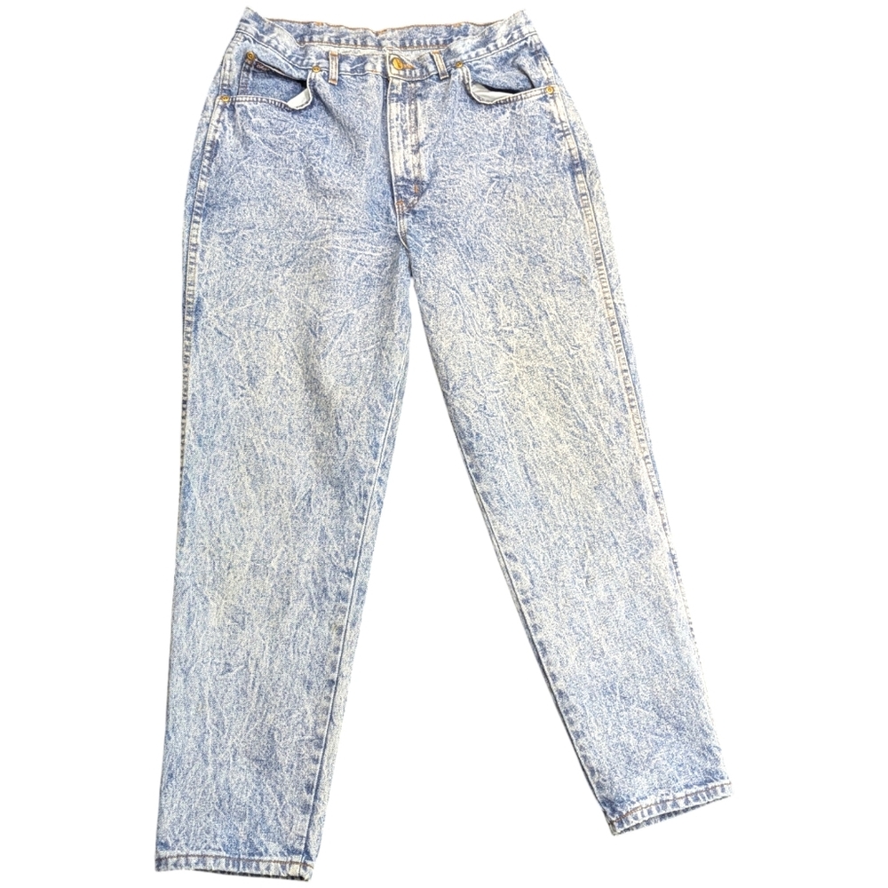 Vintage 90's Y2K Chic Acid Wash Light Wash Mom Jeans Women's Size 18 Retro denim